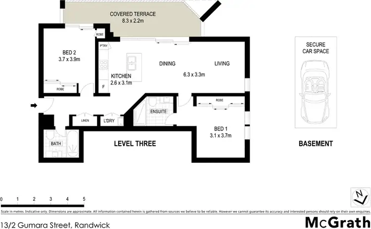 Floorplan of Homely apartment listing, 13/2 Gumara Street, Randwick NSW 2031