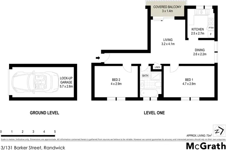 Floorplan of Homely apartment listing, 3/131 Barker Street, Randwick NSW 2031