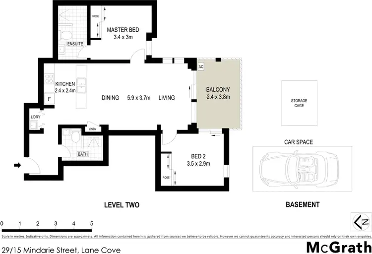 Floorplan of Homely apartment listing, 29/15 Mindarie Street, Lane Cove NSW 2066