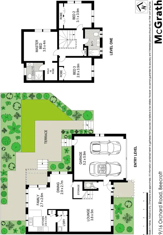 Floorplan of Homely townhouse listing, 9/16 Orchard Road, Beecroft NSW 2119