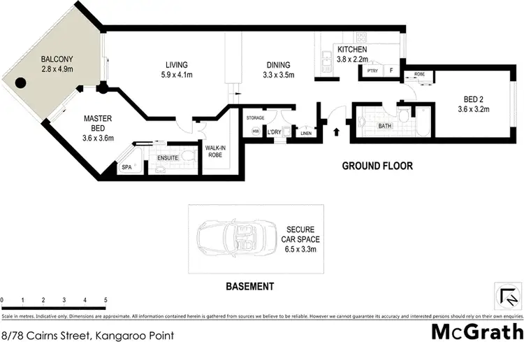 Floorplan of Homely apartment listing, 78 Cairns Street, Kangaroo Point QLD 4169