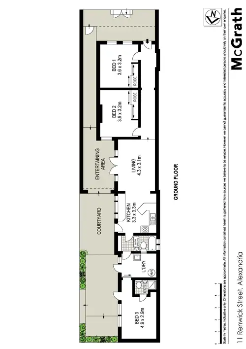 Floorplan of Homely house listing, 11 Renwick Street, Alexandria NSW 2015
