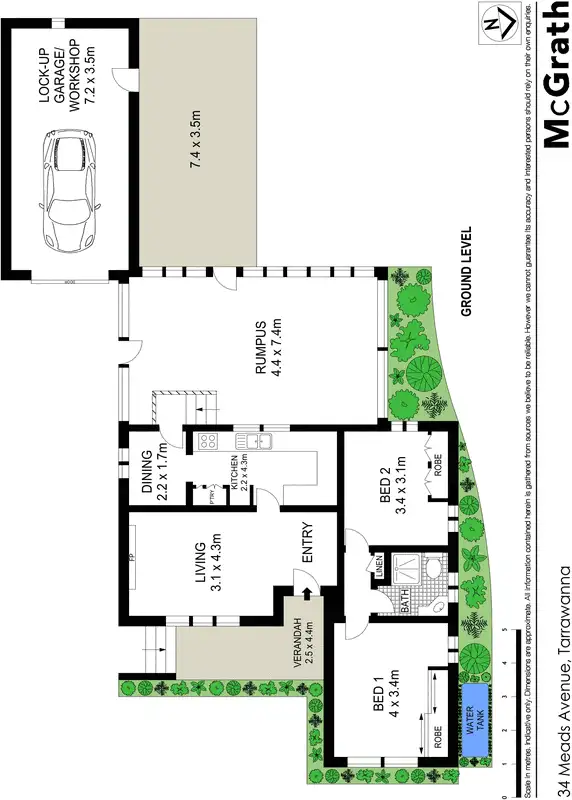 Floorplan of Homely house listing, 34 Meads Avenue, Tarrawanna NSW 2518