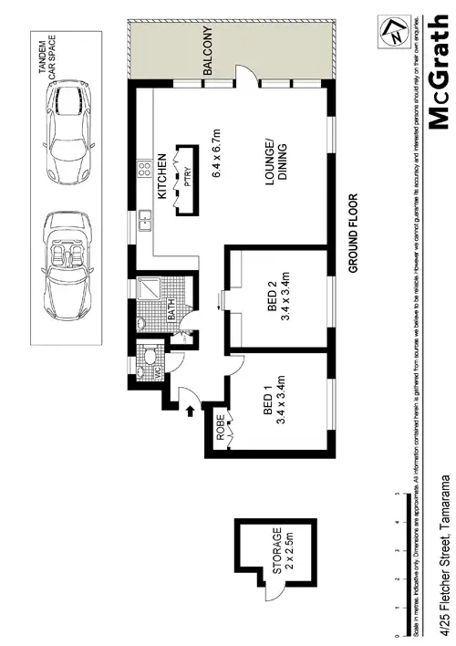 Floorplan of Homely apartment listing, 4/25 Fletcher Street, Tamarama NSW 2026