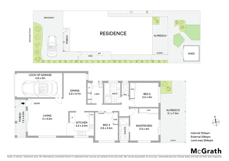 Floorplan of Homely semi-detached listing, 1/6 Sanctuary Court, Coombabah QLD 4216