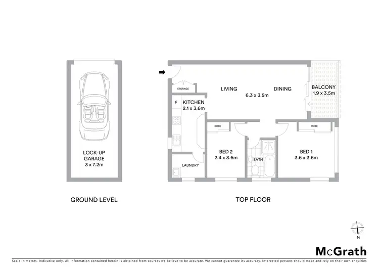 Floorplan of Homely apartment listing, 7/16 Gosport Street, Cronulla NSW 2230