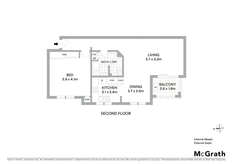 Floorplan of Homely apartment listing, 14/38 Torrens Street, Braddon ACT 2612