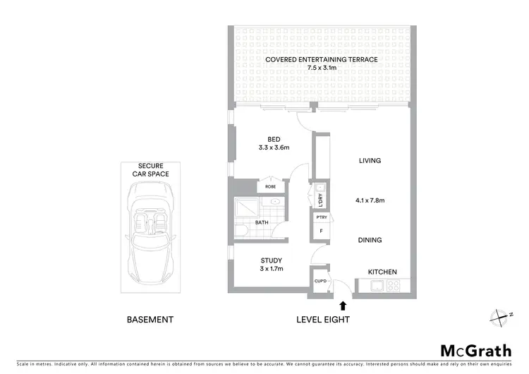 Floorplan of Homely apartment listing, 807/84 Anzac Parade, Kensington NSW 2033