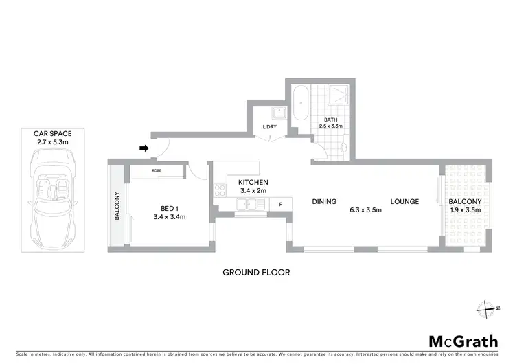 Floorplan of Homely unit listing, 2/38 Napier Street, Parramatta NSW 2150