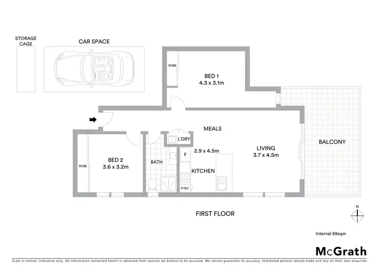 Floorplan of Homely apartment listing, 12/120 Patterson Road, Bentleigh VIC 3204