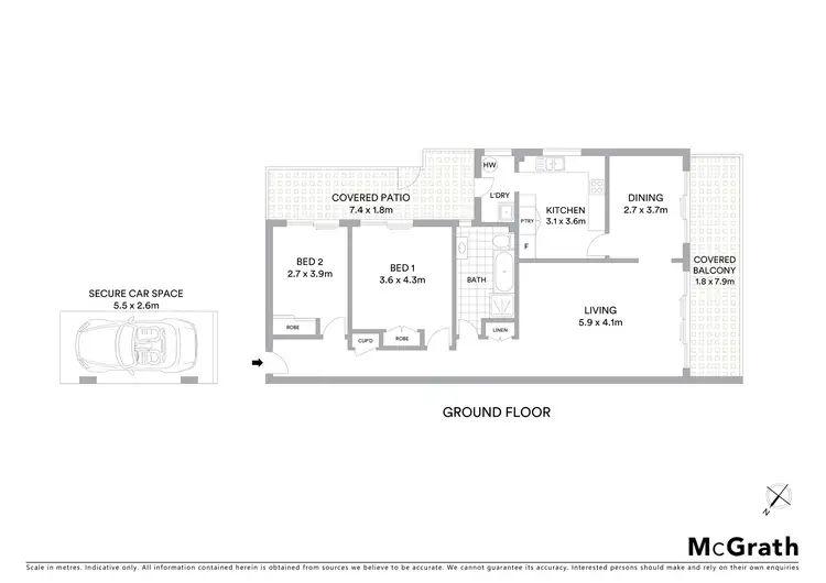 Floorplan of Homely apartment listing, 1/252 Pacific Highway, Greenwich NSW 2065