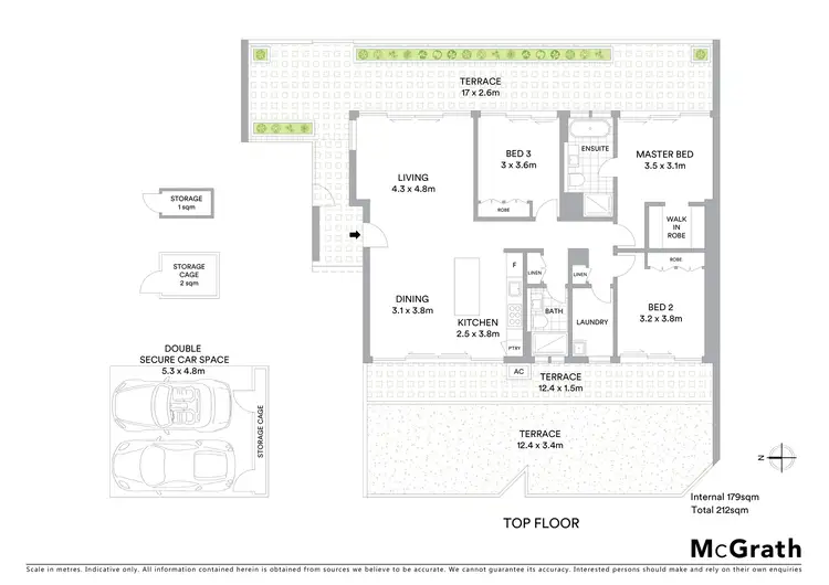 Floorplan of Homely apartment listing, 301/63 Victoria Street, Beaconsfield NSW 2015