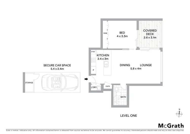 Floorplan of Homely apartment listing, 106N/5 Lardelli Drive, Ryde NSW 2112