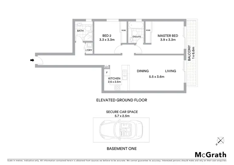 Floorplan of Homely apartment listing, 15/236 Pacific Highway, Crows Nest NSW 2065