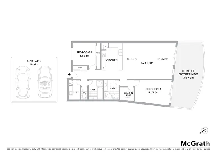 Floorplan of Homely apartment listing, 15/1 Cherry Street, Ballina NSW 2478