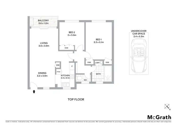 Floorplan of Homely apartment listing, 8/38 Centennial Avenue, Lane Cove NSW 2066