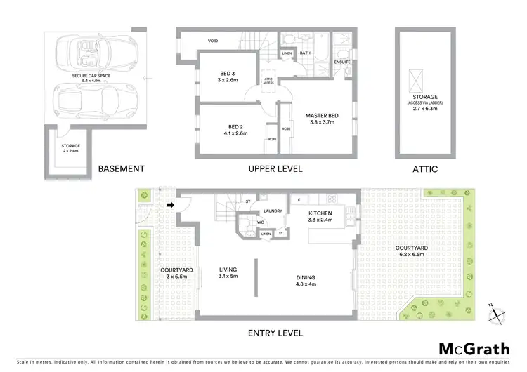Floorplan of Homely townhouse listing, 2/44 Waters Road, Naremburn NSW 2065
