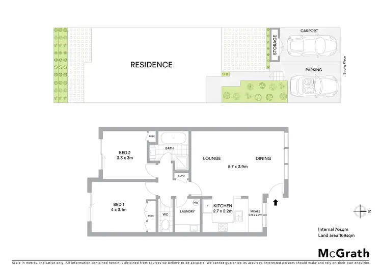 Floorplan of Homely townhouse listing, 10 Strong Place, Belconnen ACT 2617