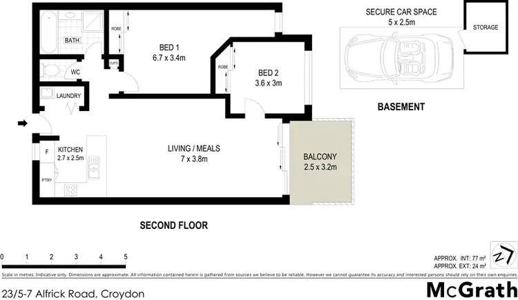 Floorplan of Homely apartment listing, 23/5-7 Alfrick Road, Croydon VIC 3136