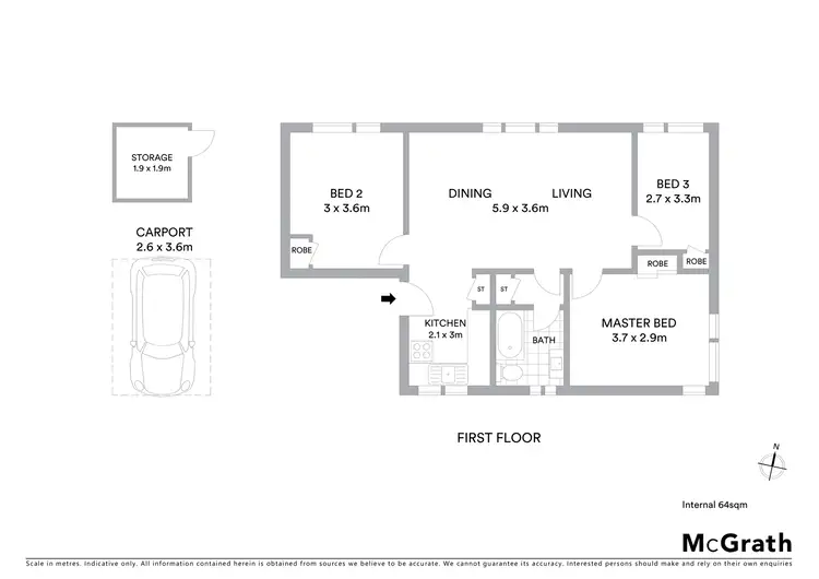 Floorplan of Homely unit listing, 6/4 Nuyts Street, Red Hill ACT 2603