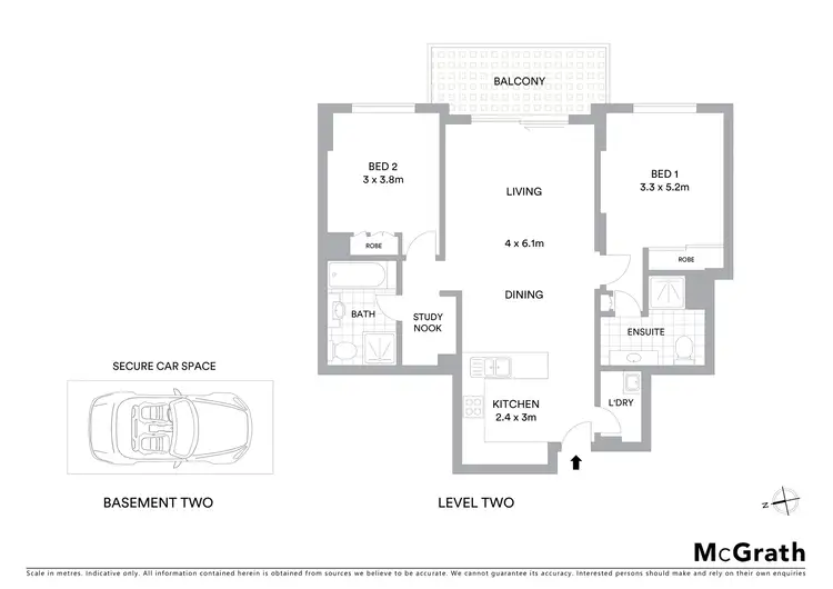 Floorplan of Homely apartment listing, 208/2 Orara Street, Waitara NSW 2077