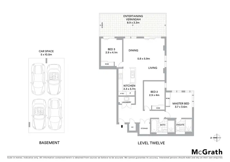 Floorplan of Homely apartment listing, 45/9 Bay Drive, Meadowbank NSW 2114