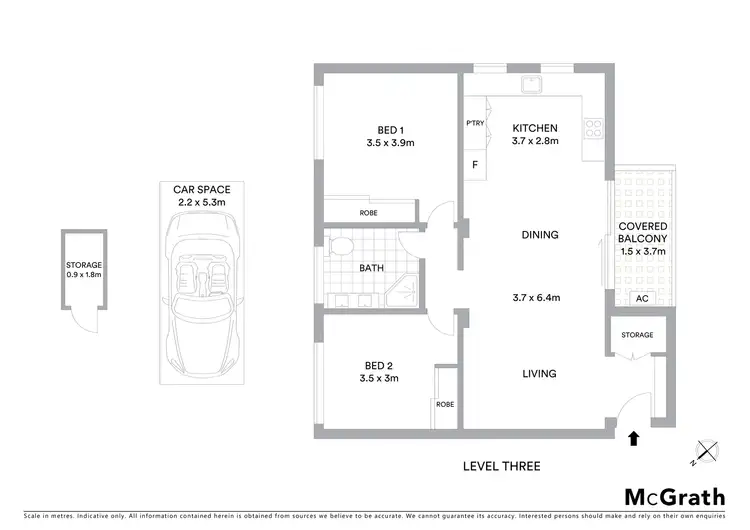 Floorplan of Homely apartment listing, 6/42 Sinclair Street, Wollstonecraft NSW 2065
