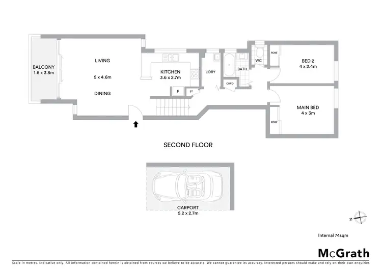 Floorplan of Homely unit listing, 4/11 Young Street, Georgetown NSW 2298