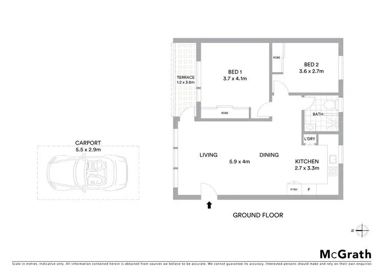 Floorplan of Homely unit listing, 8/110 Chuter Avenue, Ramsgate Beach NSW 2217