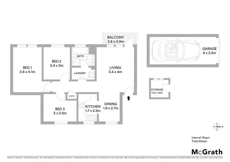 Floorplan of Homely apartment listing, 13/3 Grace Campbell Crescent, Hillsdale NSW 2036