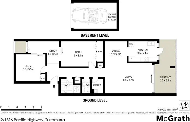 Floorplan of Homely apartment listing, 2/1316 Pacific Highway, Turramurra NSW 2074
