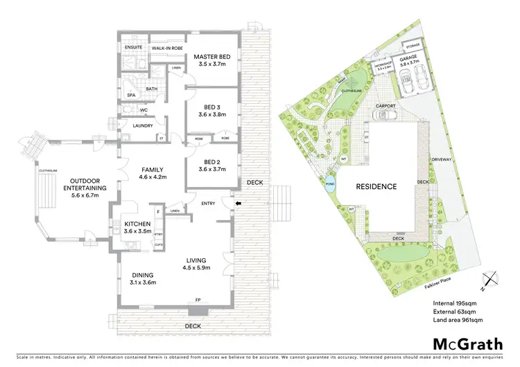 Floorplan of Homely house listing, 5 Falkiner Place, Macarthur ACT 2904