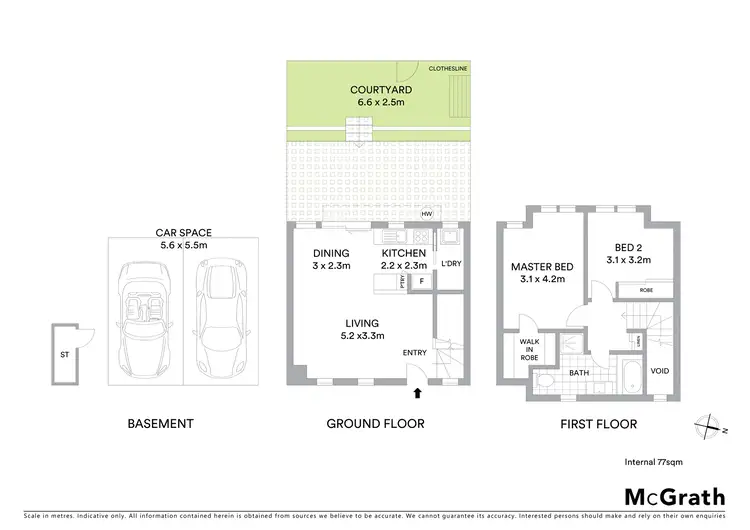 Floorplan of Homely townhouse listing, 6/51 Ainsworth Street, Mawson ACT 2607