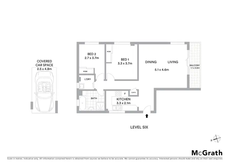 Floorplan of Homely apartment listing, 61/50 Military Road, North Bondi NSW 2026