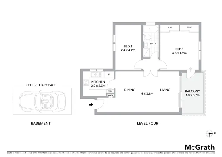 Floorplan of Homely apartment listing, 13/16-18 Eastbourne Road, Darling Point NSW 2027