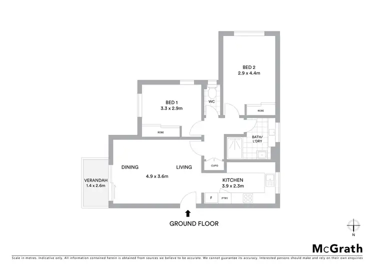 Floorplan of Homely unit listing, 1/26 Morgan Street, Merewether NSW 2291