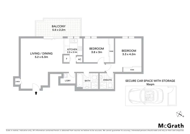 Floorplan of Homely apartment listing, 62/13 Herbert Street, St Leonards NSW 2065