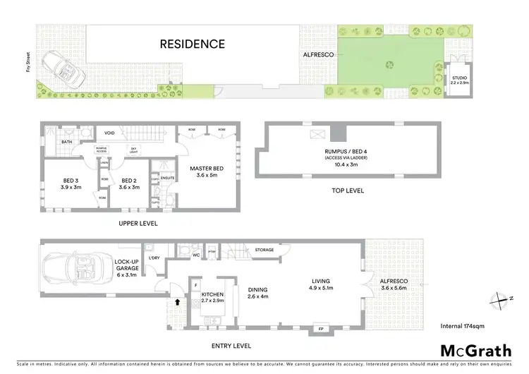 Floorplan of Homely semi-detached listing, 13A Fry Street, Chatswood NSW 2067