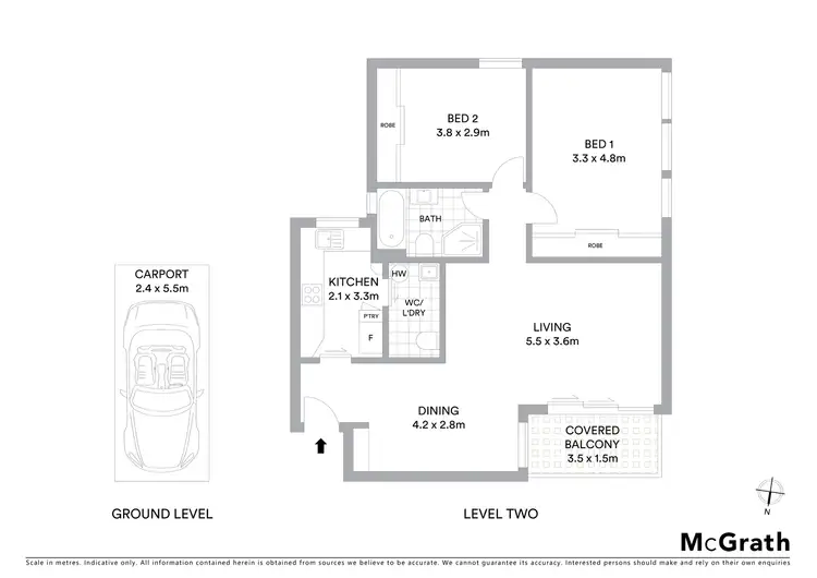 Floorplan of Homely apartment listing, 9/69 Broome Street, Maroubra NSW 2035