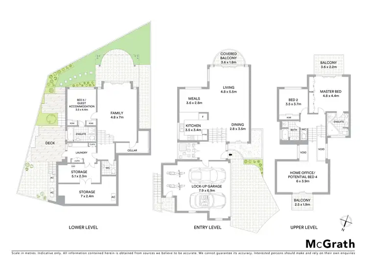 Floorplan of Homely townhouse listing, 50 Walumetta Drive, Wollstonecraft NSW 2065