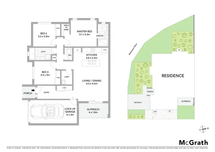 Floorplan of Homely semi-detached listing, 2/20 Millstream Place, Pimpama QLD 4209