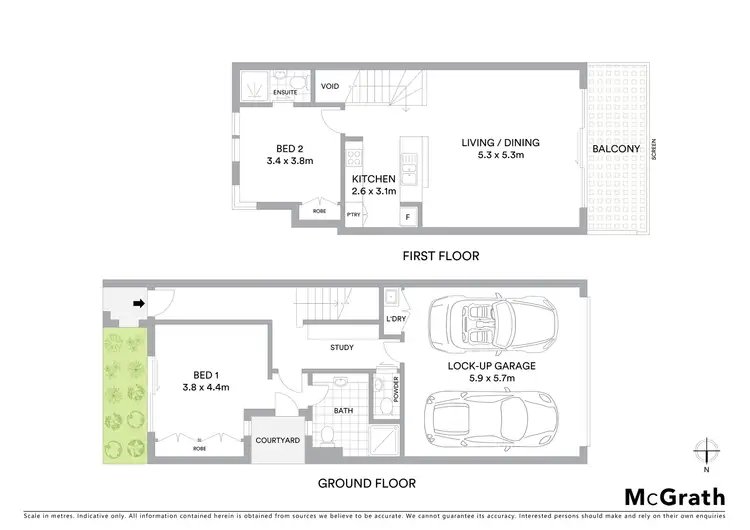 Floorplan of Homely townhouse listing, 3/18A Broadway, Elwood VIC 3184