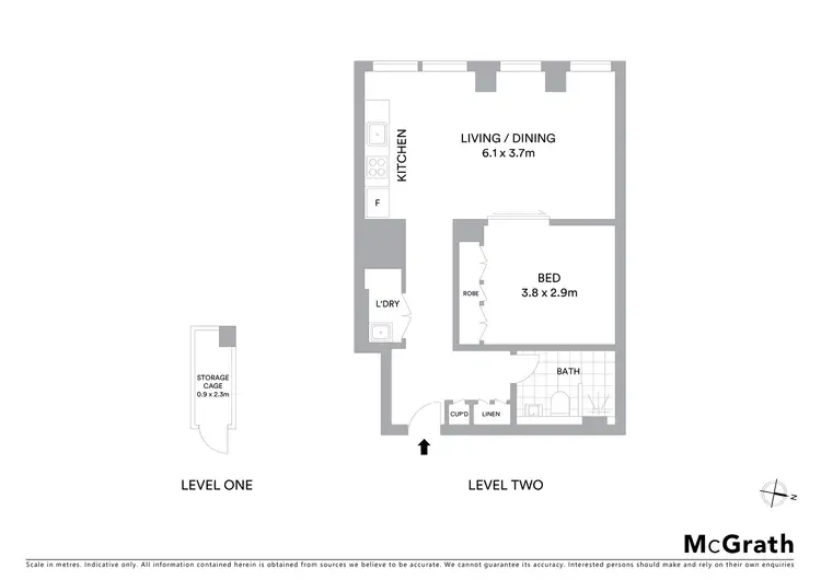 Floorplan of Homely apartment listing, 202/118 Alfred Street, Milsons Point NSW 2061