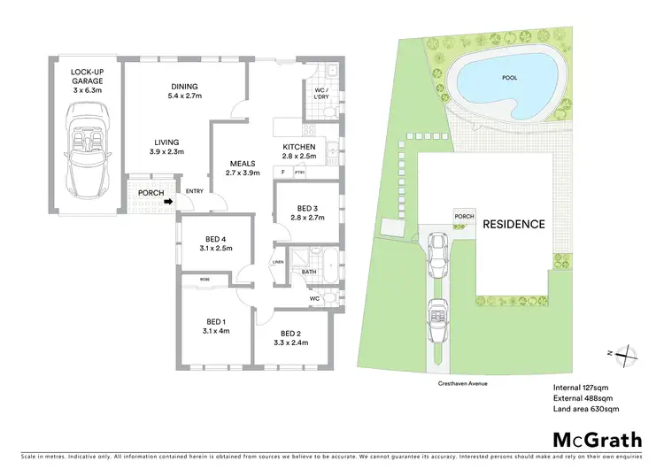 Floorplan of Homely house listing, 180 Cresthaven Avenue, Bateau Bay NSW 2261