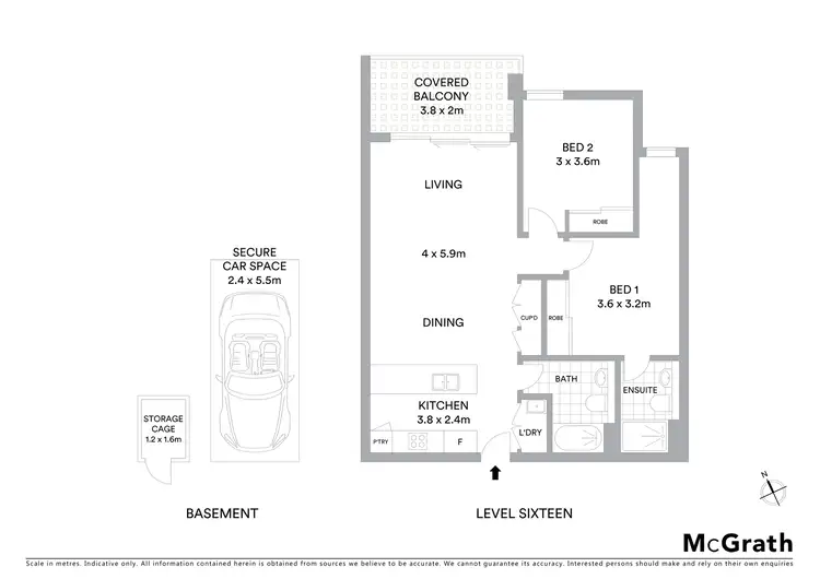 Floorplan of Homely apartment listing, 1608/458 Forest Road, Hurstville NSW 2220