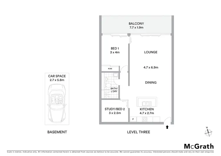 Floorplan of Homely apartment listing, 304/4 Honeysuckle Drive, Newcastle NSW 2300