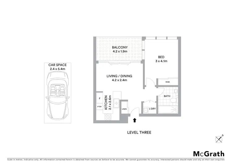 Floorplan of Homely apartment listing, 302/822 Pittwater Road, Dee Why NSW 2099