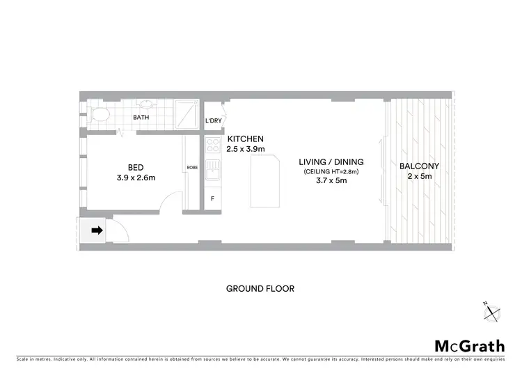 Floorplan of Homely apartment listing, 4/20 Illawong Avenue, Tamarama NSW 2026