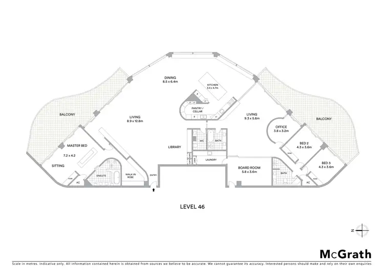 Floorplan of Homely apartment listing, 4602/71 Eagle Street, Brisbane City QLD 4000