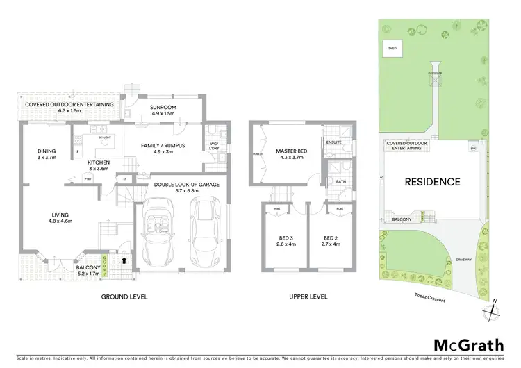Floorplan of Homely house listing, 48 Topaz Crescent, Seven Hills NSW 2147